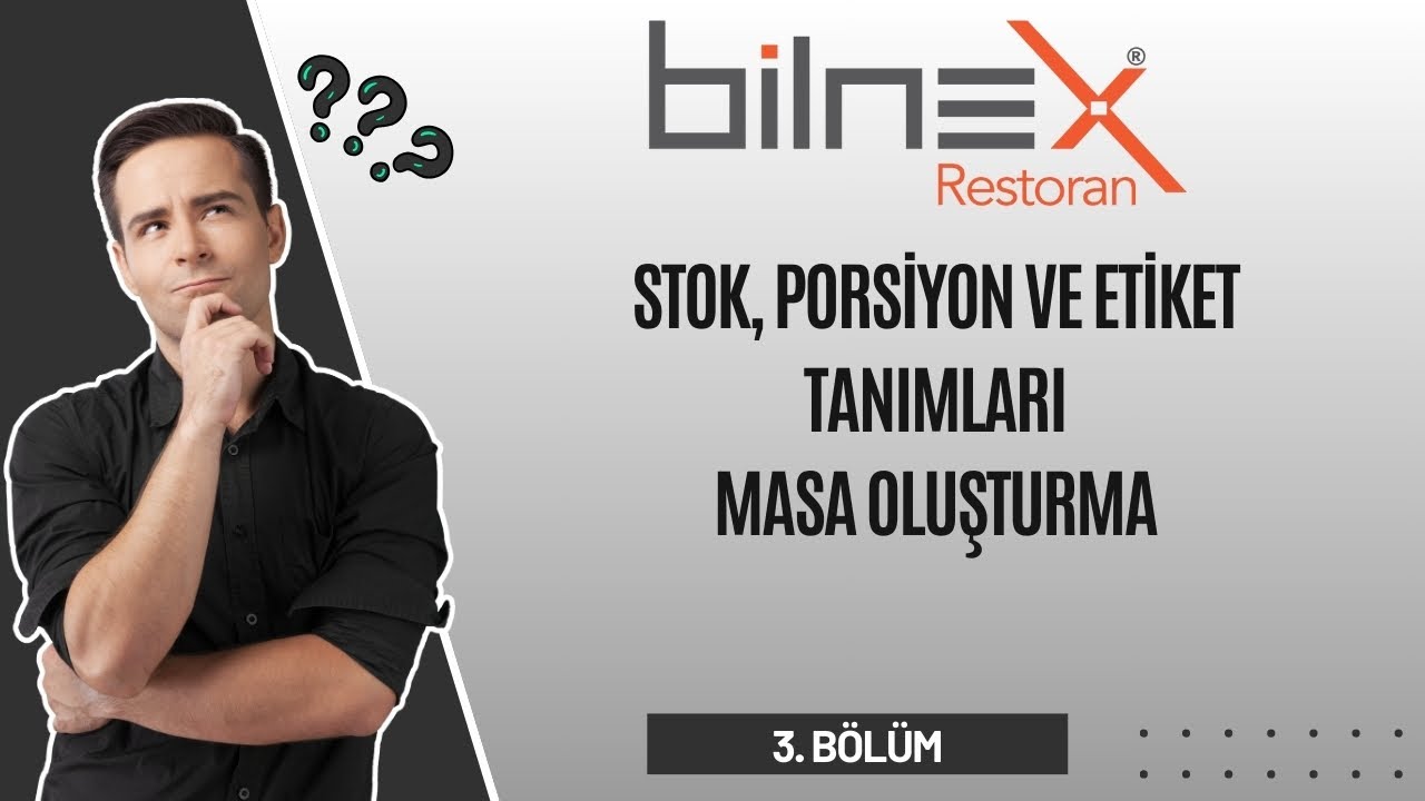 Stok porsiyon ve etiket tanımlama masa oluşturma (BÖLÜM3)