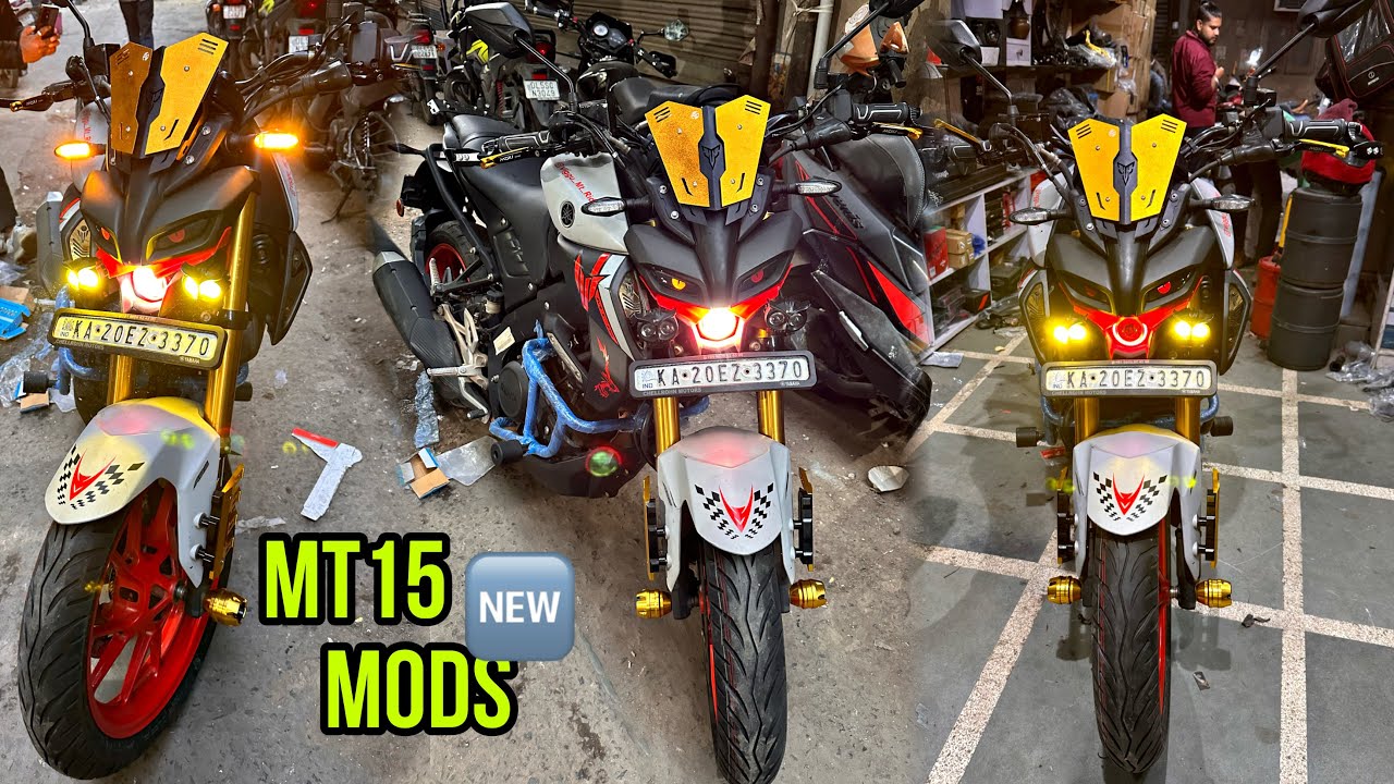 Mt 15 modified white colour | mt15 modified | MT crazy 🤪 modifications ❤️