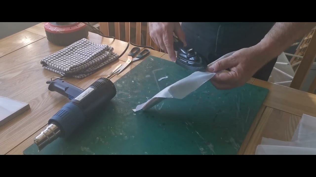 Covering an RC plane using dressmakers lining.