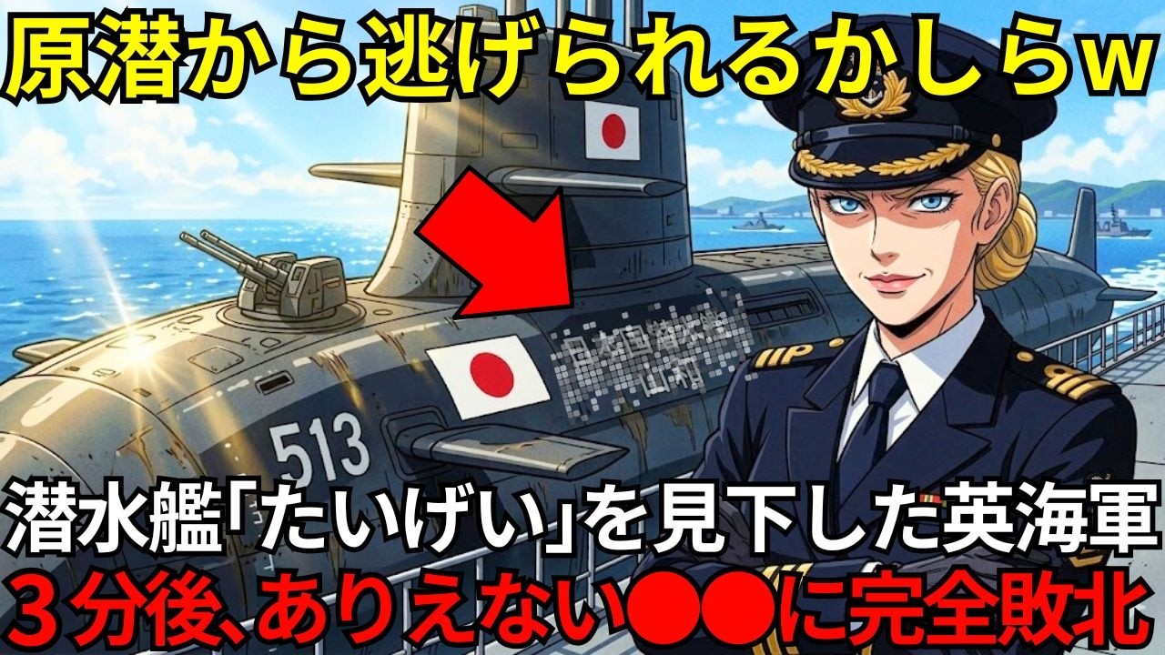 「日本の勝率は0%よ」海自潜水艦「たいげい」を侮った英国エリートが、回避率0%の“追い込み漁”を仕掛けるも開始3分で完全敗北した衝撃の結末【海外の反応】