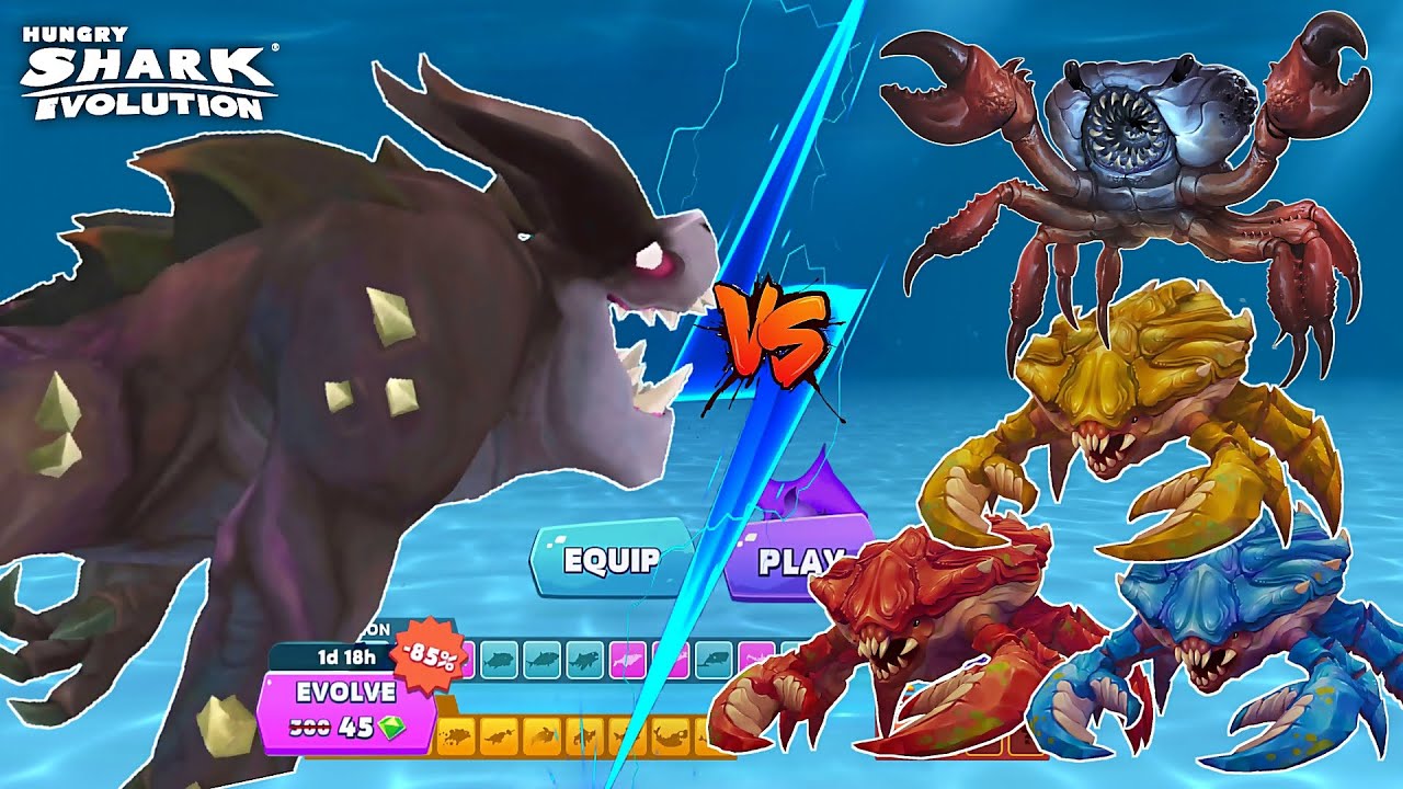 БОЛЬШАЯ АКУЛА-БЕХЕЛЛМОТ ПРОТИВ ВСЕХ ГИГАНТСКИХ КОРОЛЕЙ-КРАБОВ - БОЛЬШАЯ АКУЛА-КАЙДЗЮ - ГЕЙМПЛЕЙ H...