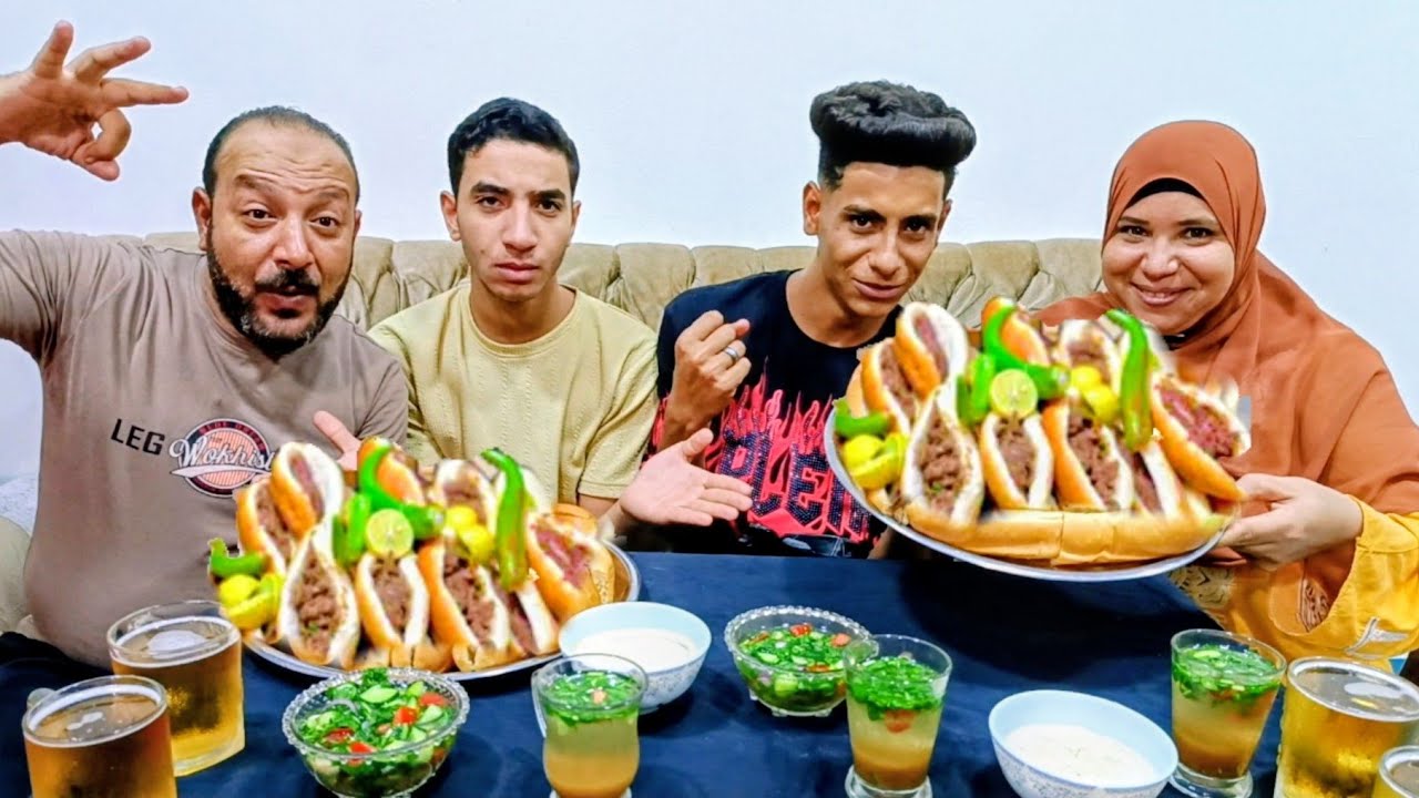 تحدي القوه على اكبر كميه سندوتشات شاورما للحمه بالبهاريز😋فريقين الوحوش🆚الابطال حماس مليار