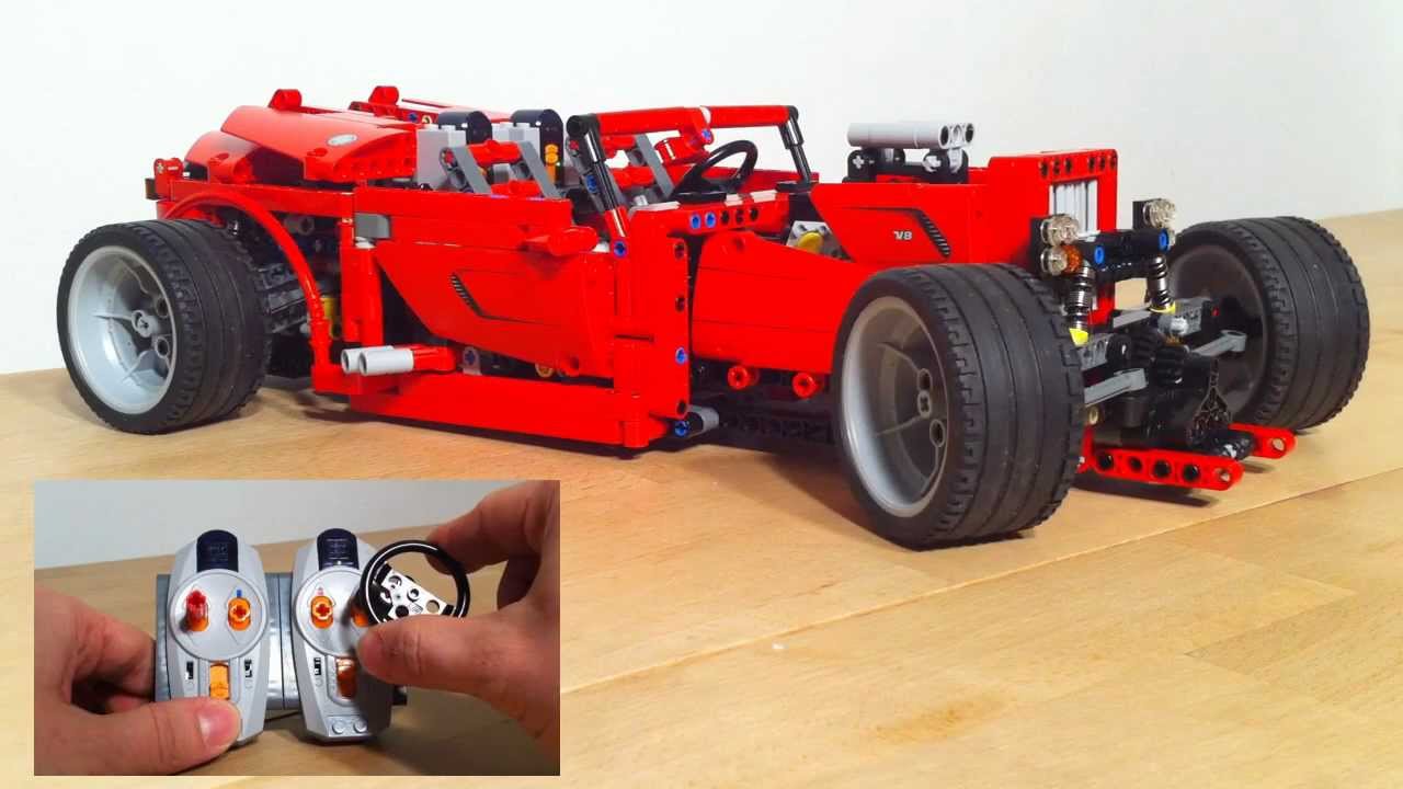 LEGO 8070 Supercar B-Model Hot Rod IR controlled Time lapse building