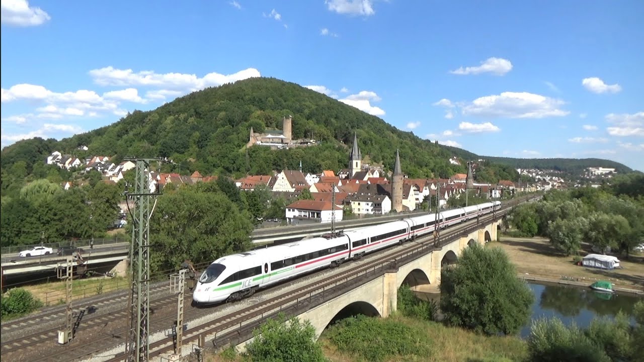 🇩🇪 415 XXX (DB) bei der Ausfahrt in Gemünden am Main vor der schönen Kulisse
