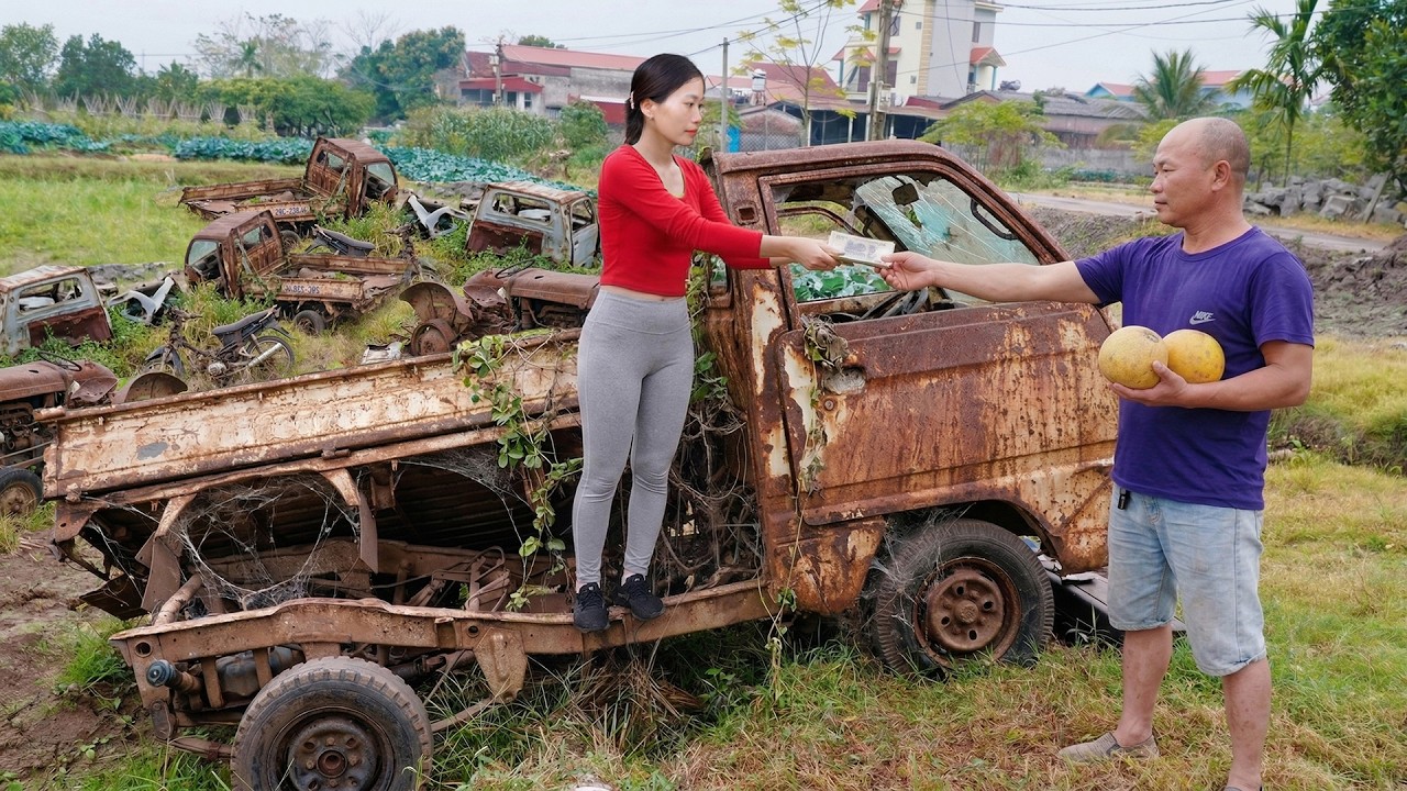 [TIMELAPSE] Genius Girl Revives Abandoned Suzuki 750kg Truck Owned By A Bald Old Man For 26 Years