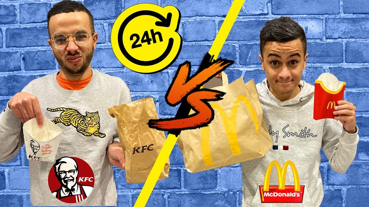 ON MANGE MCDO VS KFC PENDANT 24H AVEC UNWIN