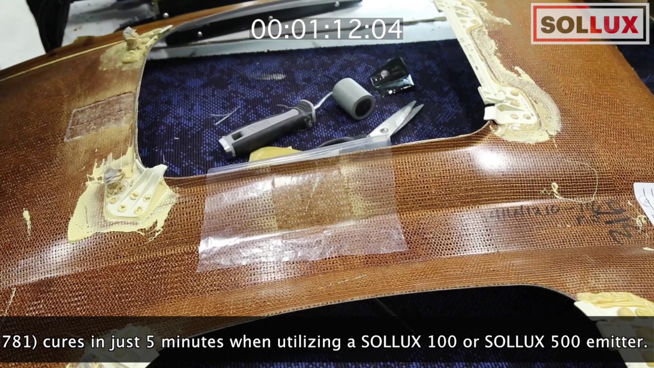 SATTO Composite Repair : Using Prepreg SA10-10(7781) and SOLLUX Emitter
