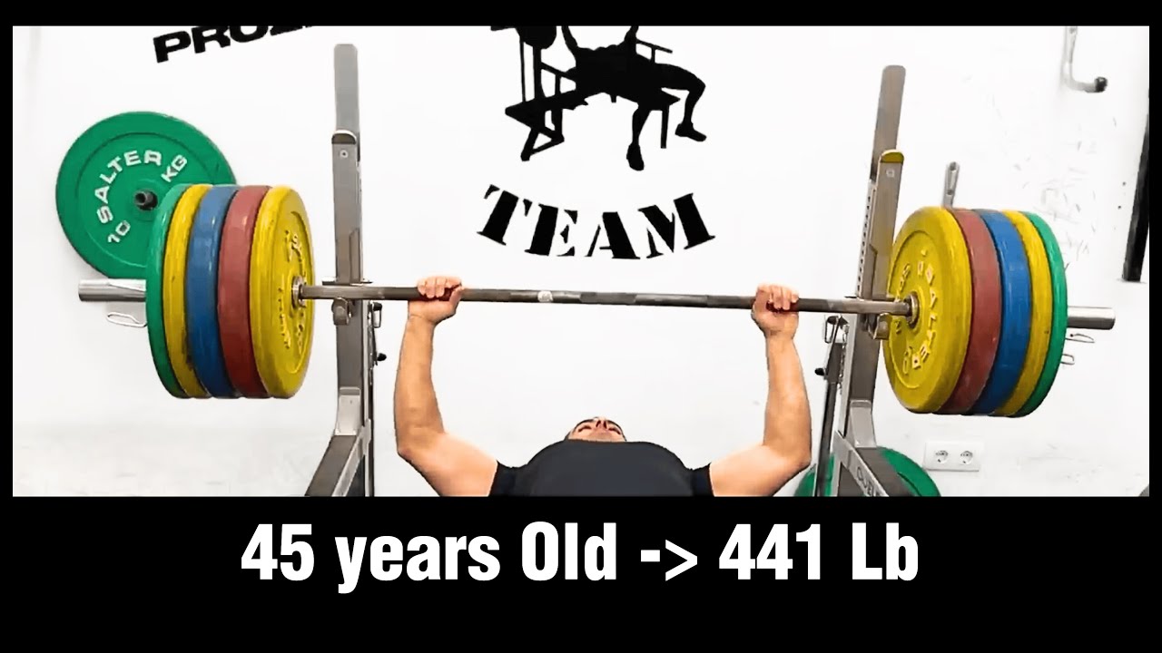 Bench press Transformation: 💪45-Year-Old's 441 lb 💪Bench Press technique