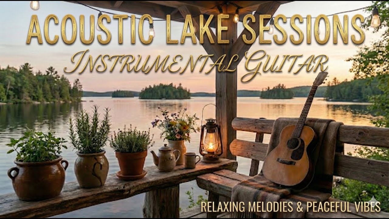 Sunset by the Lake Relaxing Acoustic Guitar Music for Peace & Calm