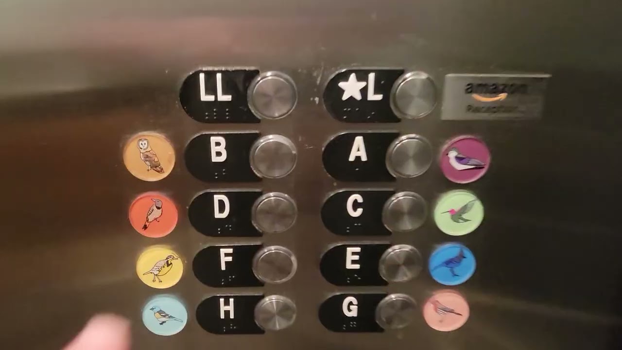 Parking garage elevators in downtown Bellevue take 3