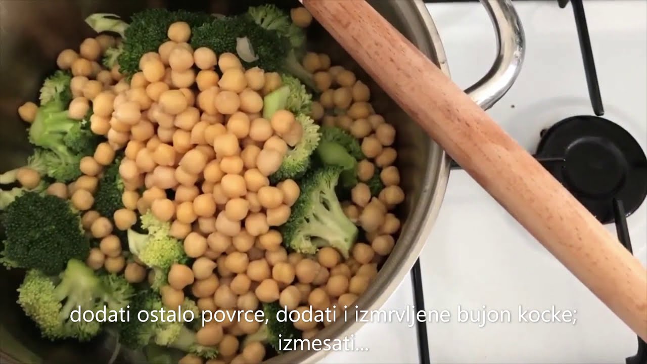 Corba od brokolija, spanaca, leblebije, zdravo, ukusno, vegan /posno