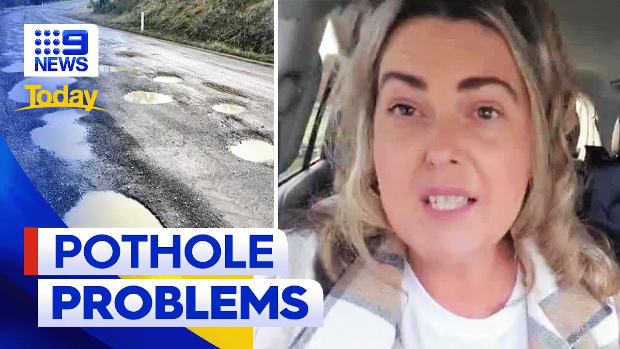 ‘Ridiculous’ potholes forces woman to buy four-wheel drive to feel safe | 9 News Australia