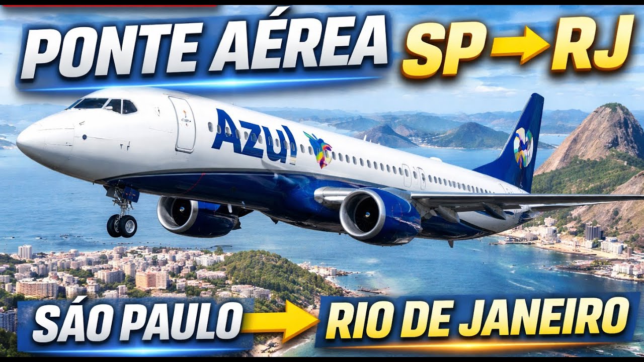 🔴 AO VIVO | Ponte Aérea RJ–SP ✈️ Embraer E195 Azul | MSFS 2024 | Santos Dumont → Congonhas