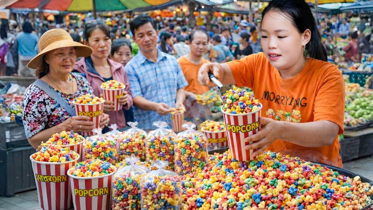 How to make colorful cheese popcorn, harvest fruit to sell at the market, and take care of pets