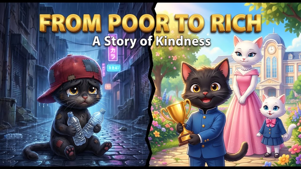 Poor Cat's Kindness Changed Rich Cat's Heart Forever 😢💔 | Emotional Cat Story