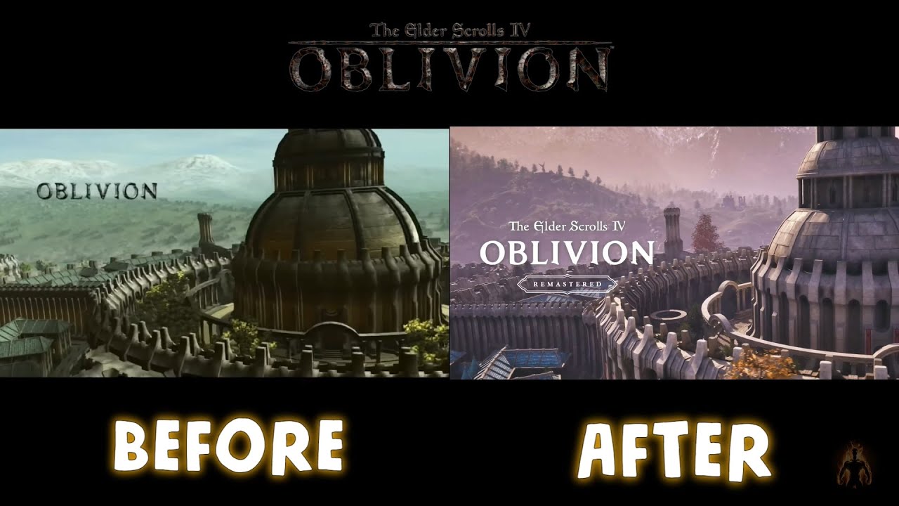 The Elder Scrolls IV Oblivion Remastered - Intro (Before vs After)