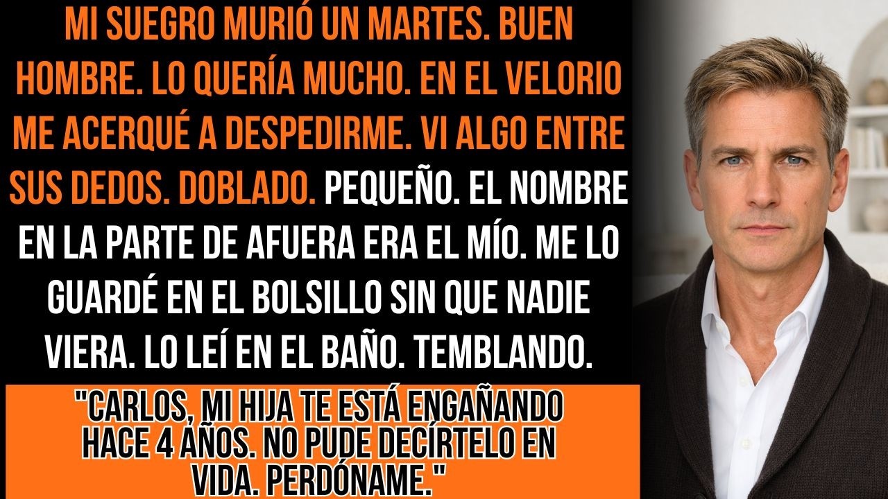 En El Funeral De Mi Suegro Encontré Una Carta En Su Mano: 