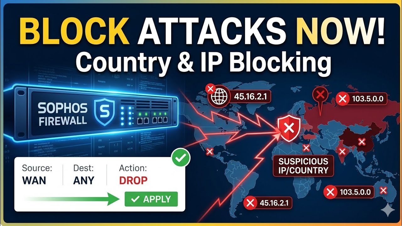 How to Block Suspicious External IPs or country on Sophos Firewall.