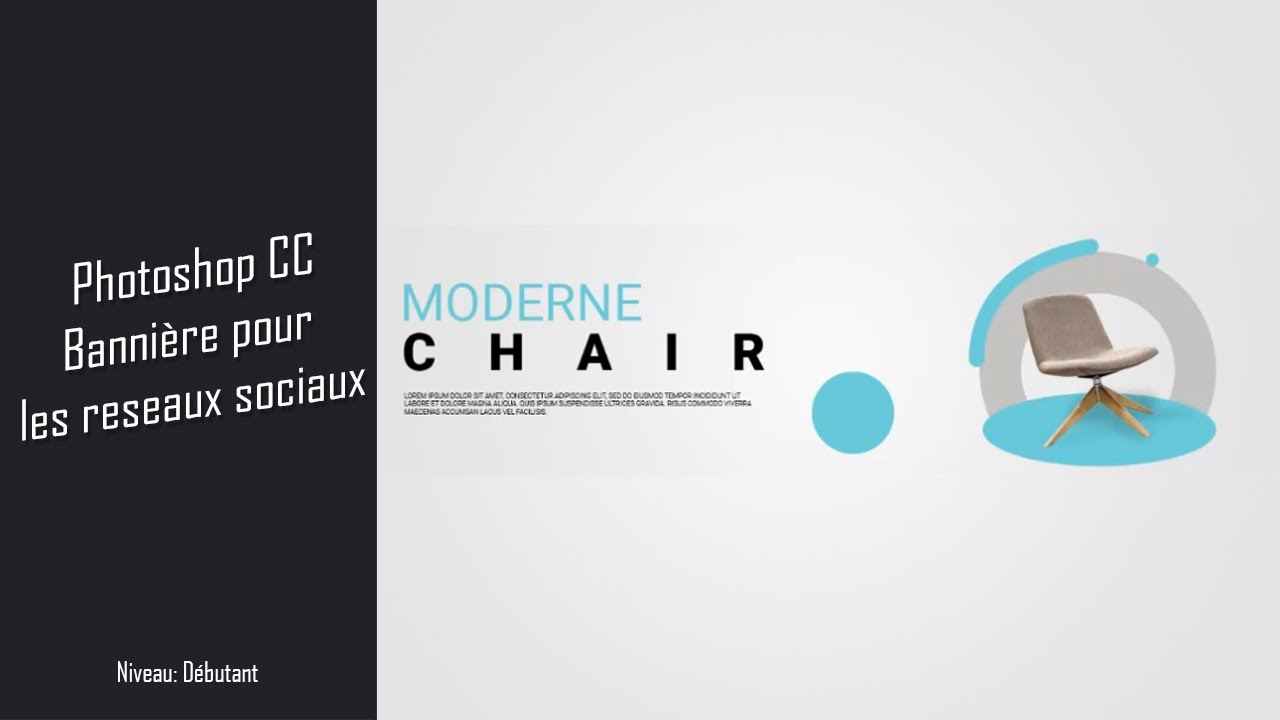 Design d'une bannière reseaux sociaux sur photoshop CC