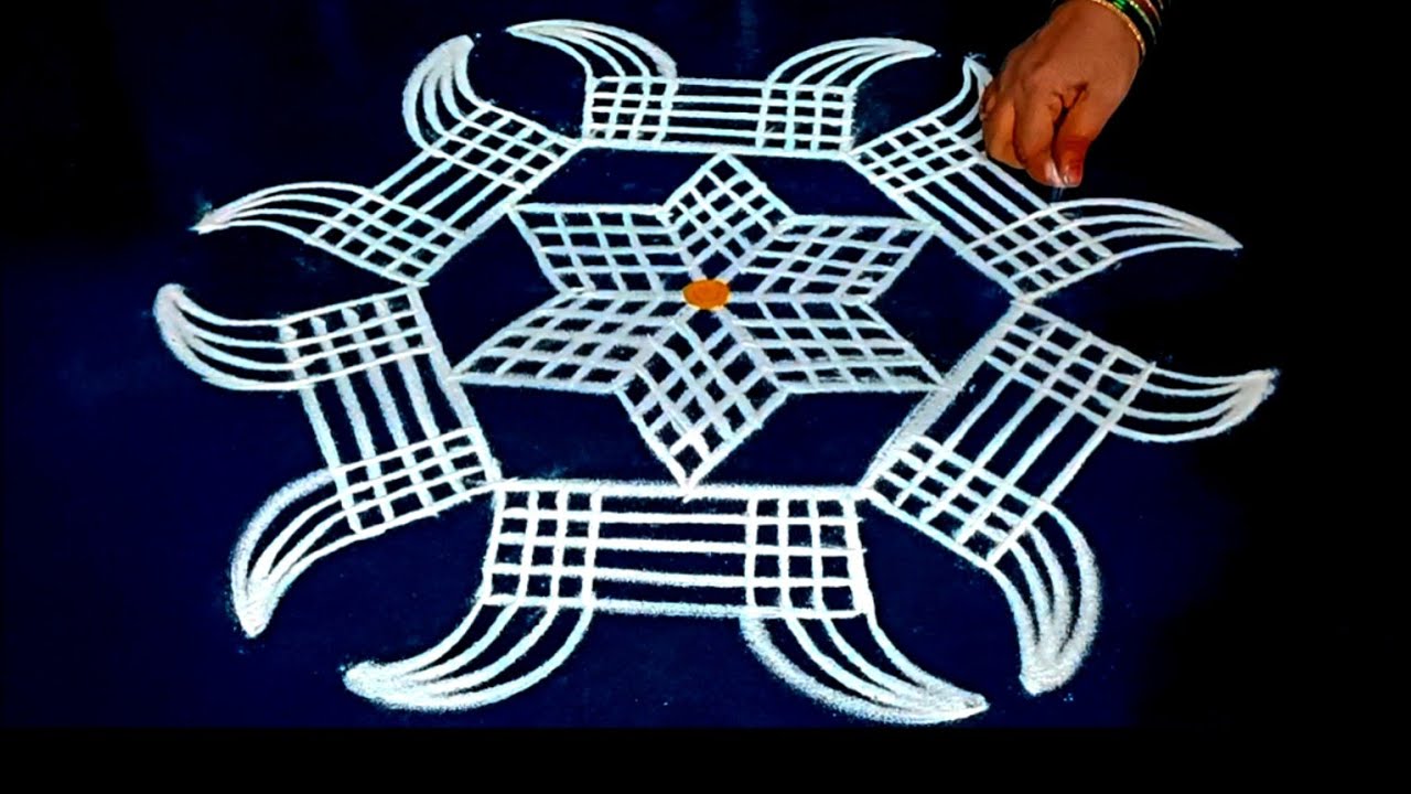Traditional Friday Rangoli design 🌺  🌺 Easy padi kolam 🌺 Simple festival kolam