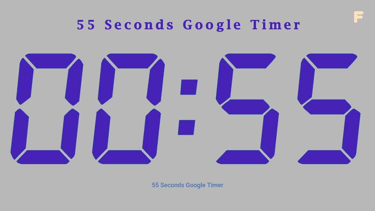 Set a Timer for 55 Seconds