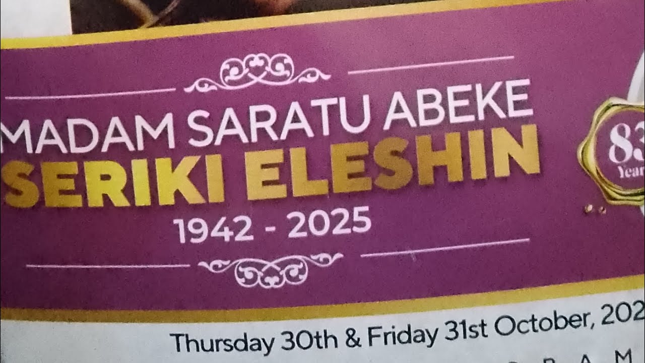 FINAL BURIAL OF MADAM SARATU ABEKE SERIKI ELESHIN ( RECEPTION)