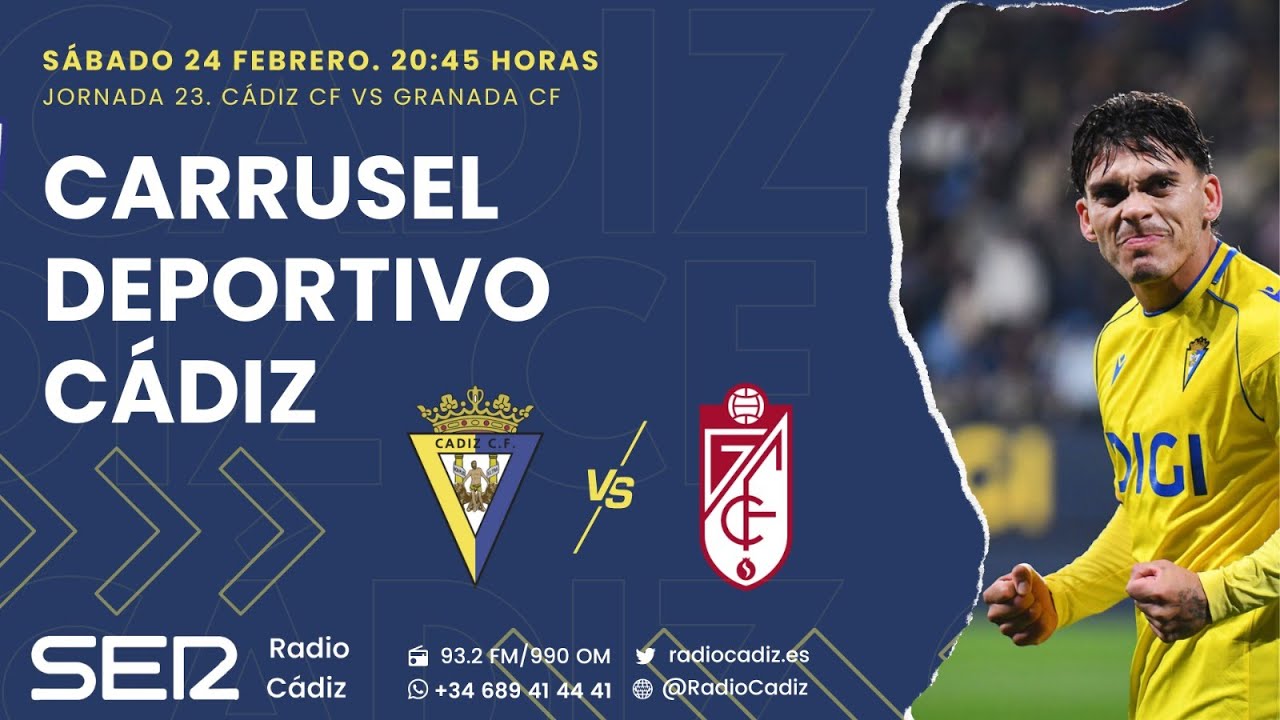 🔴 EN DIRECTO Cádiz CF - Granada CF  Carrusel Deportivo Cádiz #ligahypermotion #GranadaCadiz