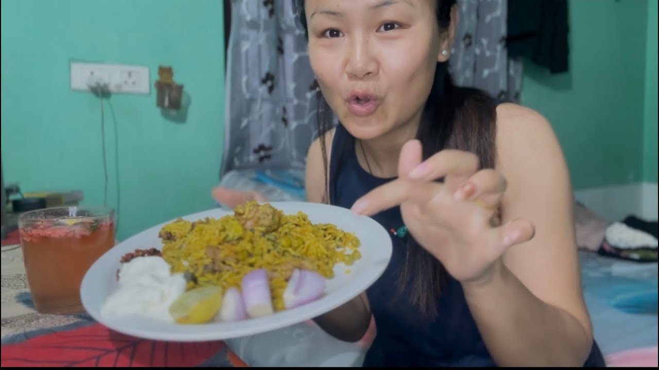 #mukbang/ I made chicken pulao