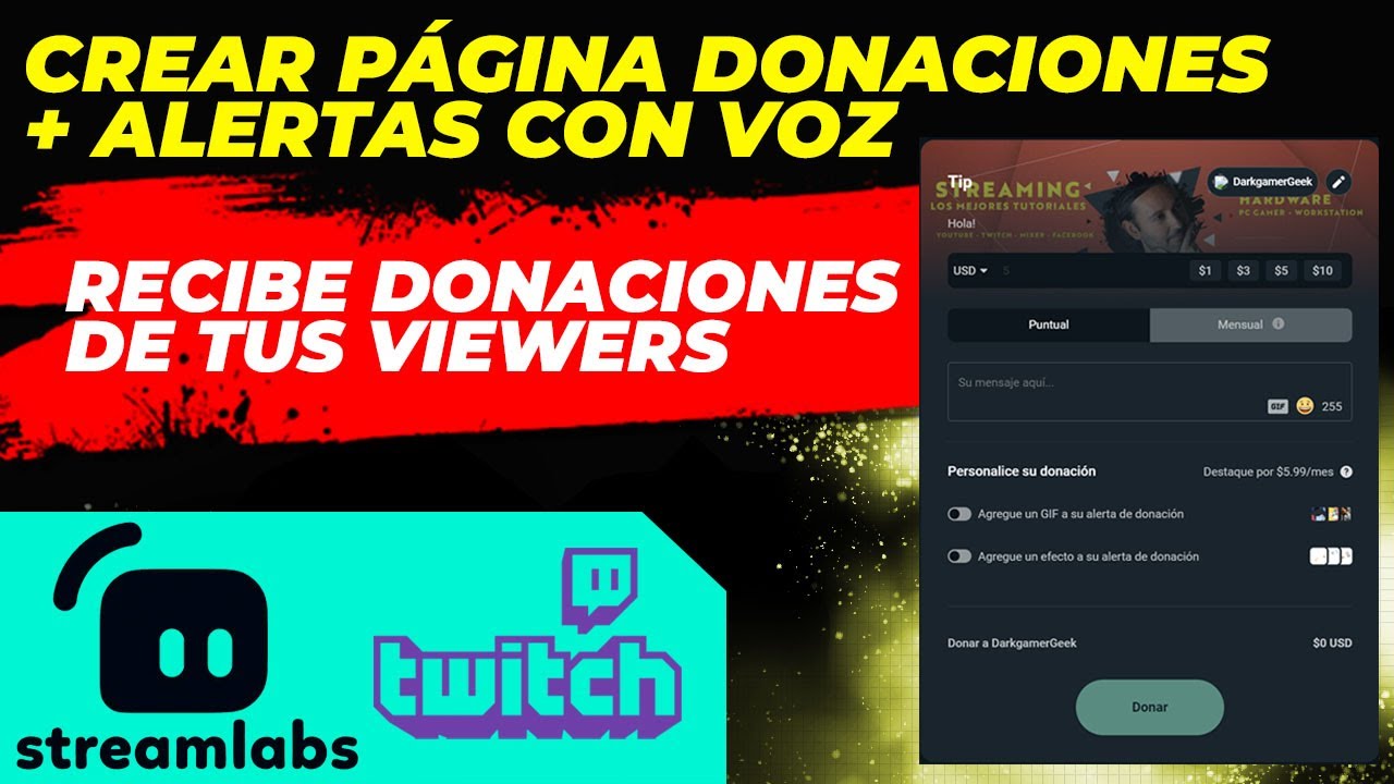 GUÍA CREAR PÁGINA DE DONACIONES + ALERTAS CON VOZ EN STREAMLABS OBS TWITCH 2024