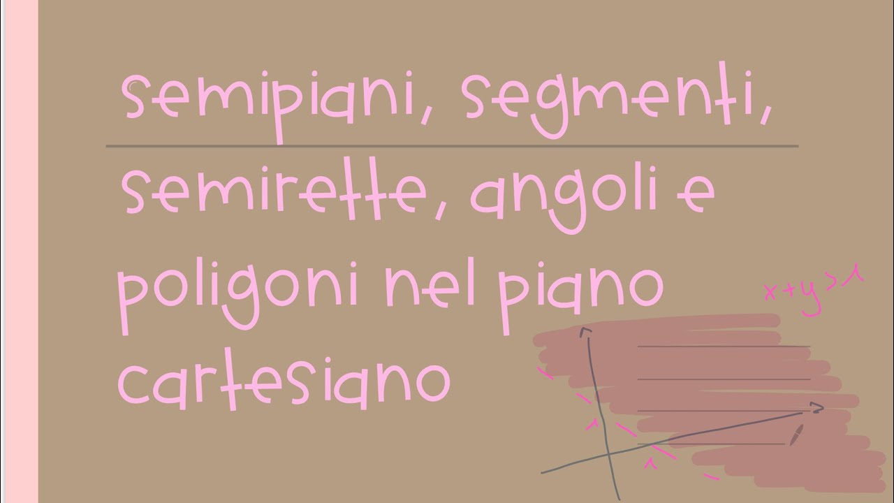Semipiani, segmenti, semirette, angoli e poligoni nel piano cartesiano
