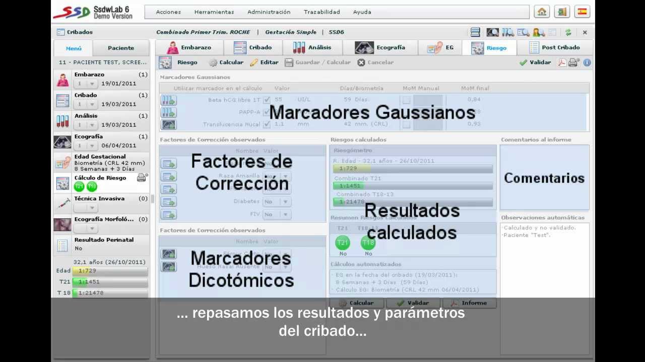 SsdwLab 6 - Realizaci&oacute;n de un cribado prenatal de primer trimestre