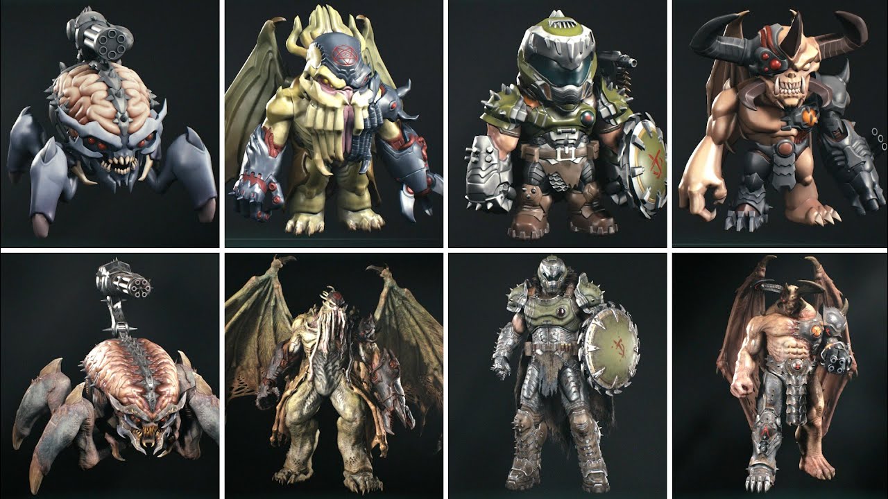 DOOM: The Dark Ages - All Enemy Types & Toys Showcase (100%)