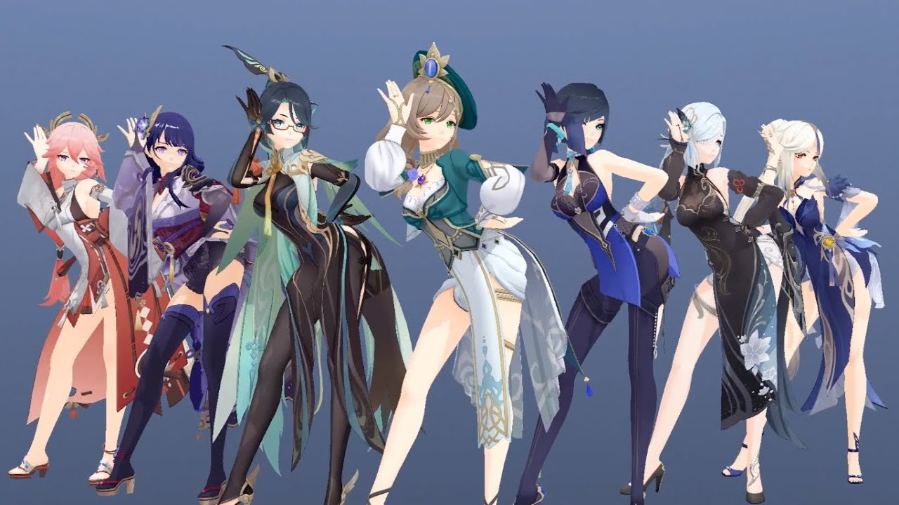 【Genshin Impact: MMD】Raiden Ei × Xianyun x Yelan x Lisa x Yae Miko x Shenhe x Ningguang【BUNNY STYLE】