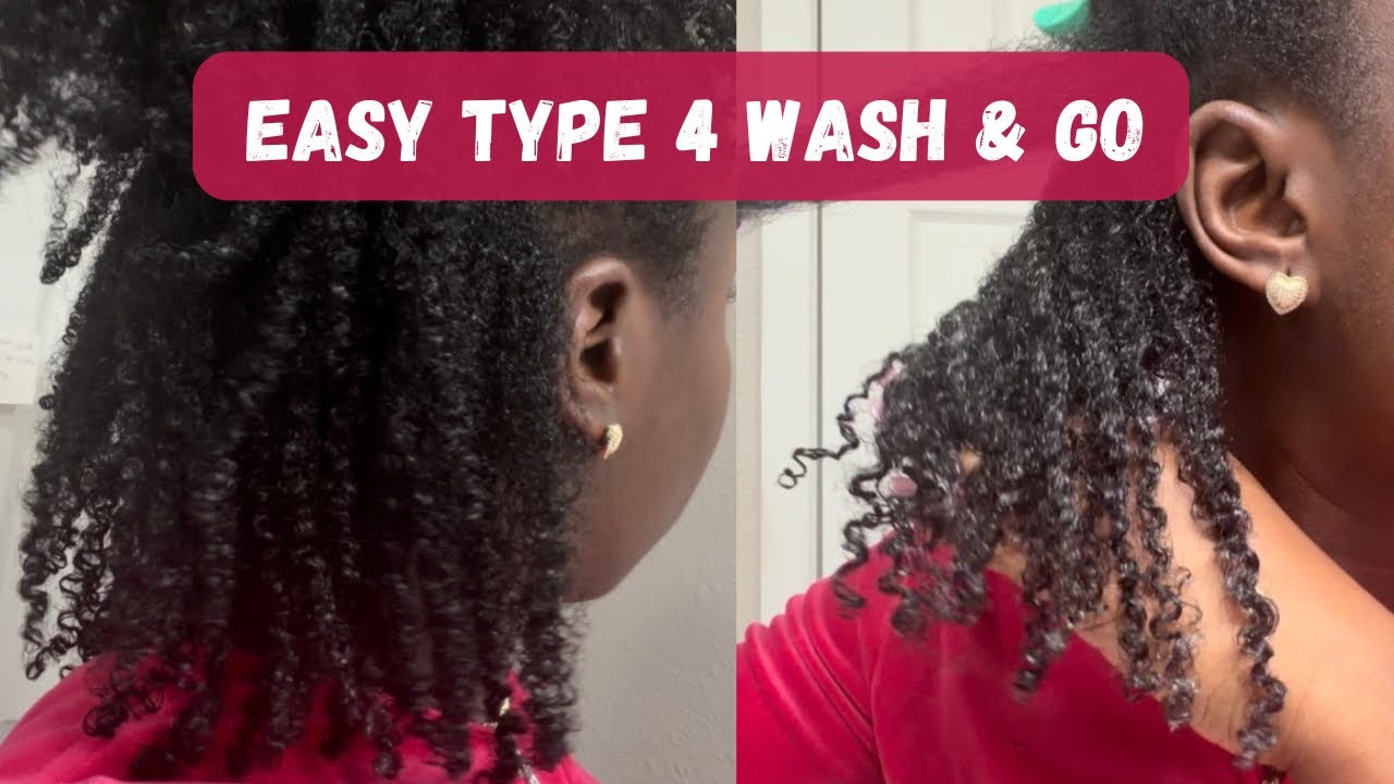 Half Up Half Down Wash & Go | Natural Type 4 Hair | The Doux Big Poppa Gel 