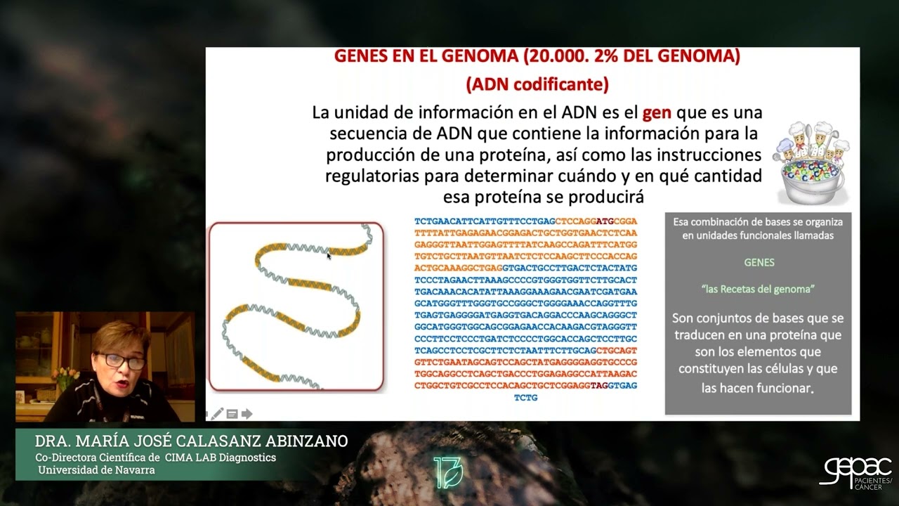 Genes y cáncer: utilidad clínica del diagnóstico genético - Dra. María José Calasanz Abinzano