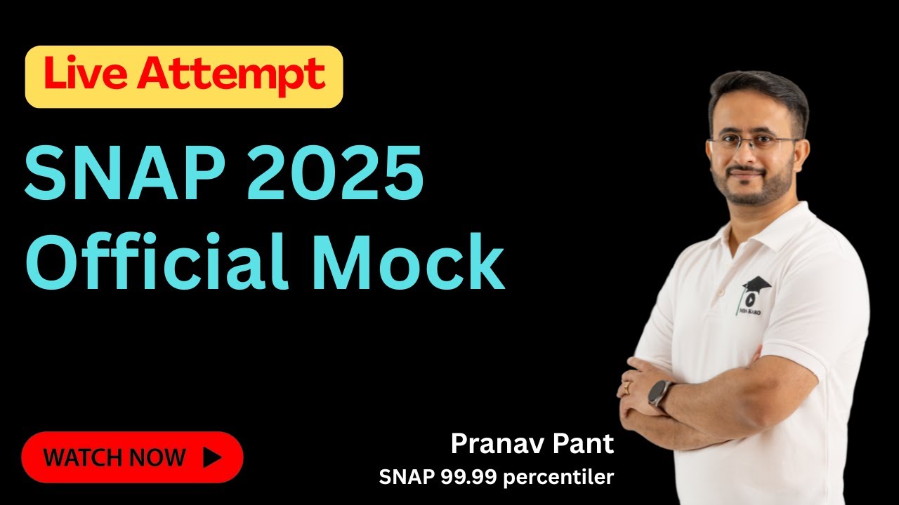 How to attempt SNAP Paper? | Live Solving of SNAP 2025 Official Mock | Learn Topper's Techniques