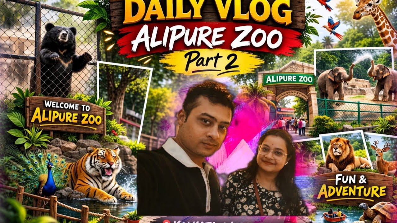  | Kolkata’s Hidden Wildlife Spot!Alipore Zoo Vlog 🐼 | Animals, Nature & Pure Vibes 🌿/part 2 