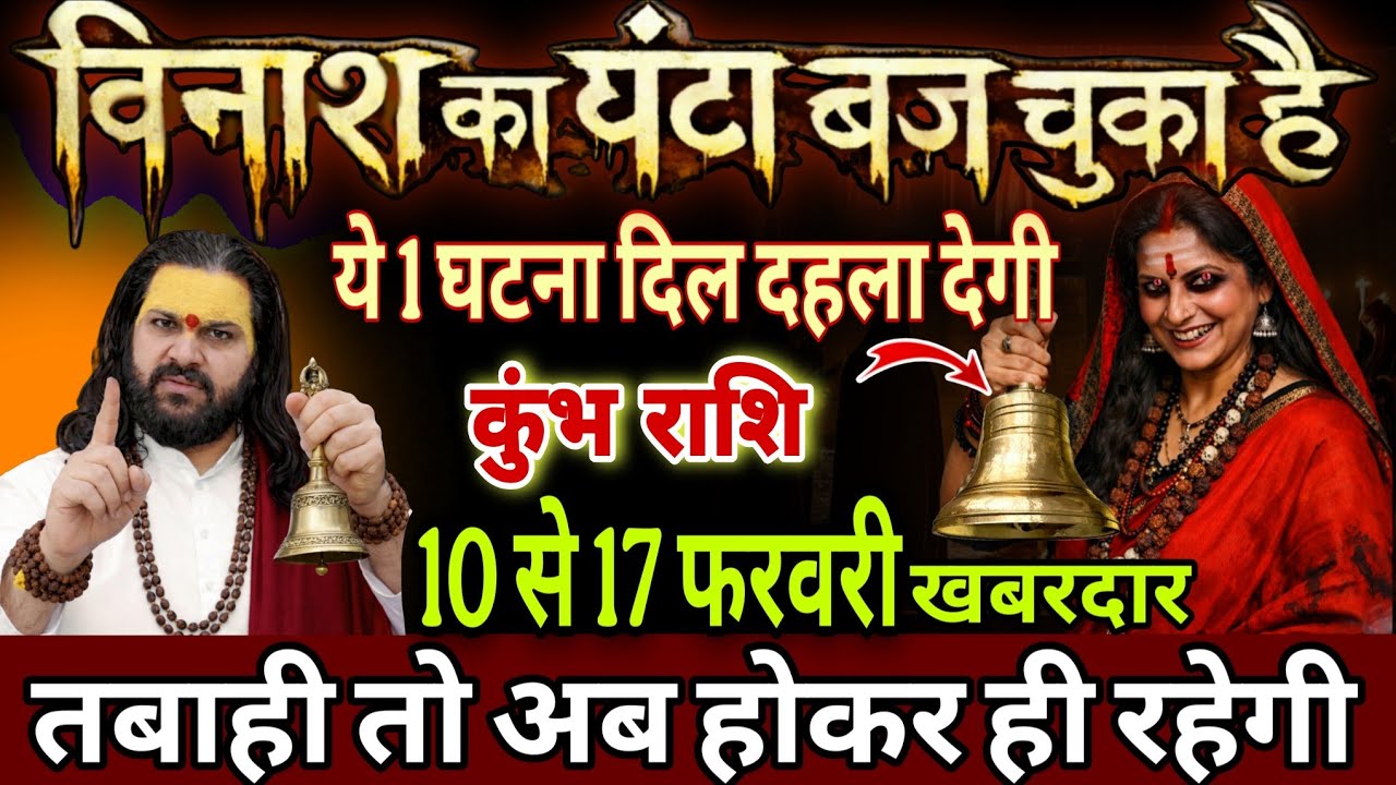 कुंभ राशि, 10,11,12 फरवरी, चेतावनी अगले 3 दिनों में खतरे की घंटी बज चुकी है 