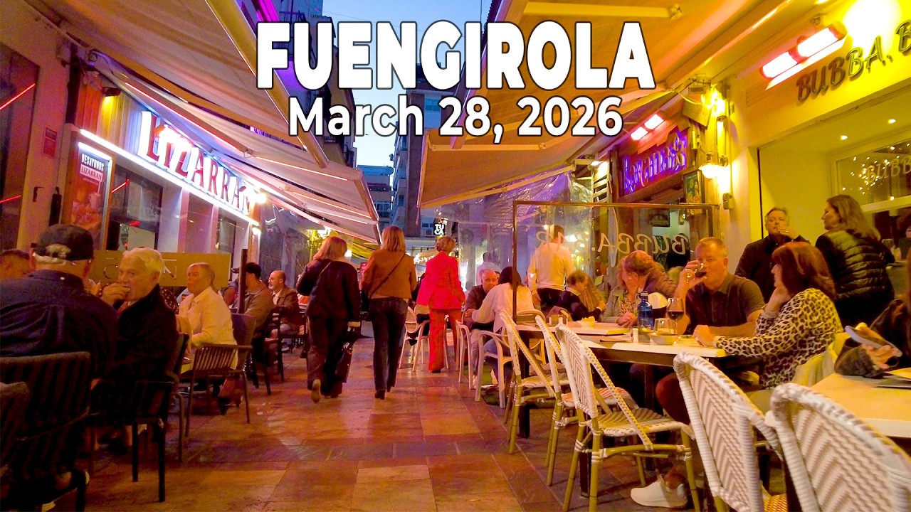 Fuengirola March 28, 2026 Evening Walk Malaga Costa del Sol Spain [4K]