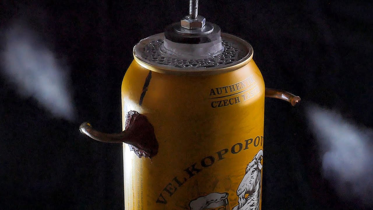 Aeolipile from aluminum can