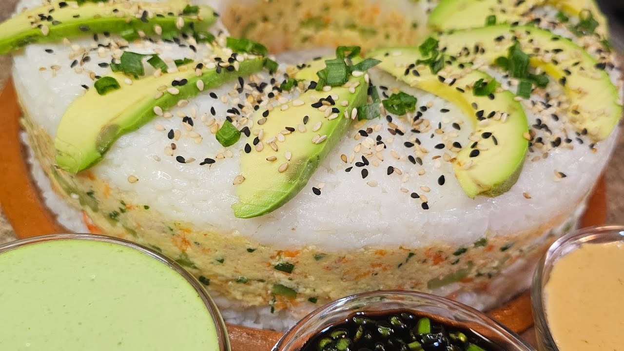 ROSCA DE SUSHI CASERA, super deliciosa y fácil!!