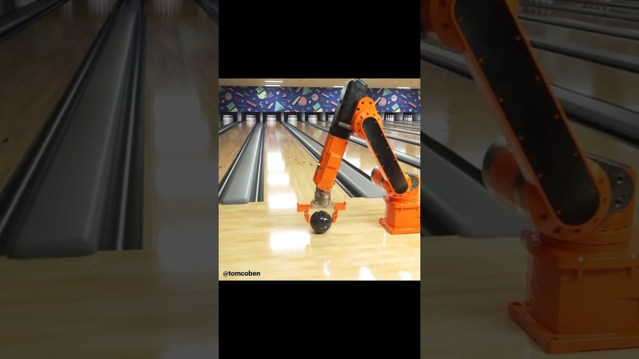 Robot taking over bowling?! 👀🤯 #shorts