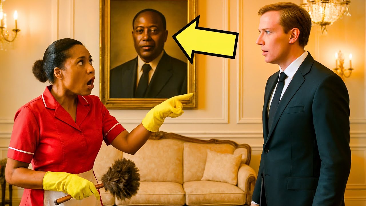 LIMPIADORA SE ASUSTA AL VER UN CUADRO… LA FOTO ERA DE SU PADRE Y EL MILLONARIO QUEDÓ MUDO