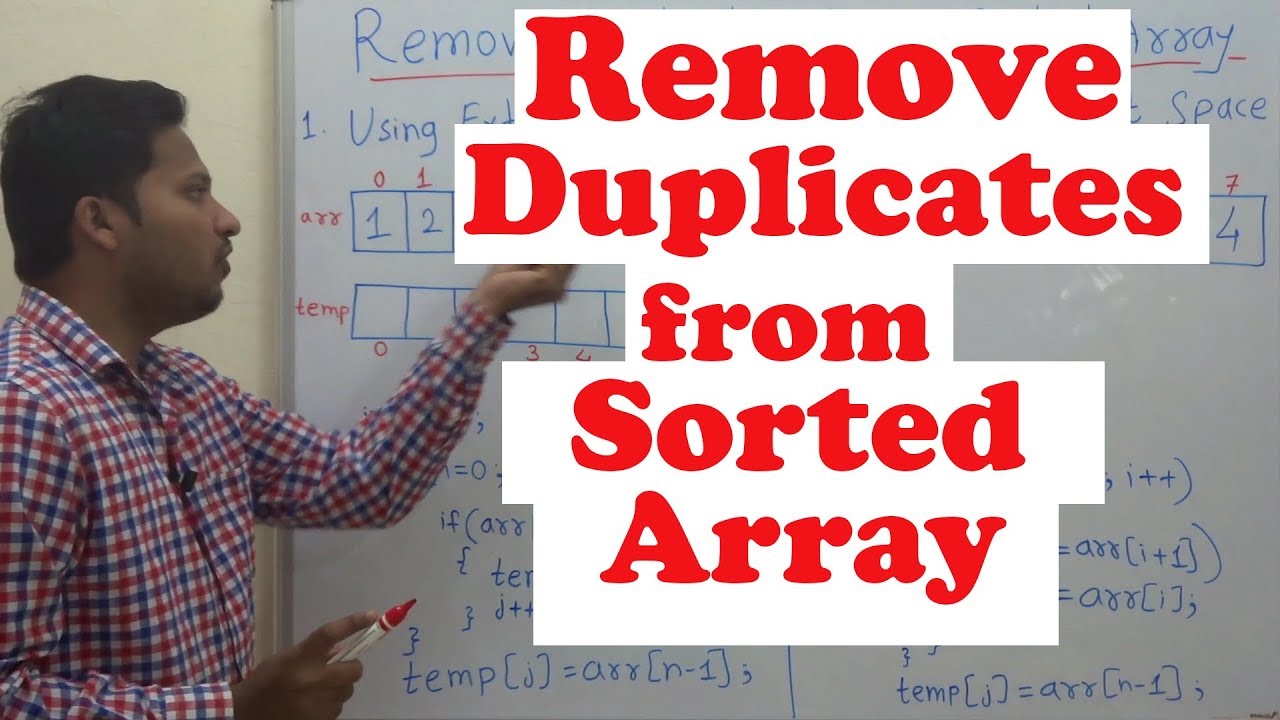 Remove Duplicates from sorted Array