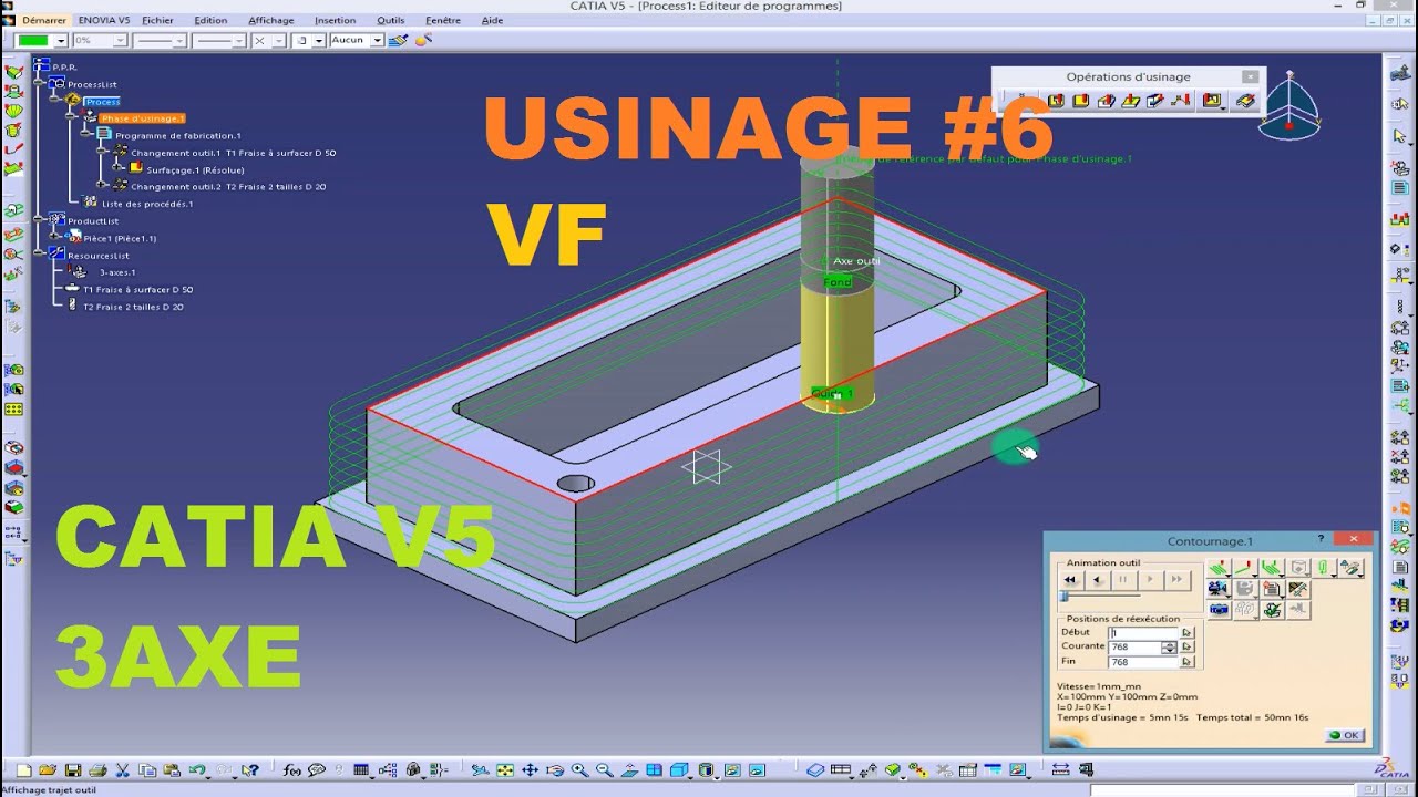 CATIA V5 USINAGE #6 (3 axe)