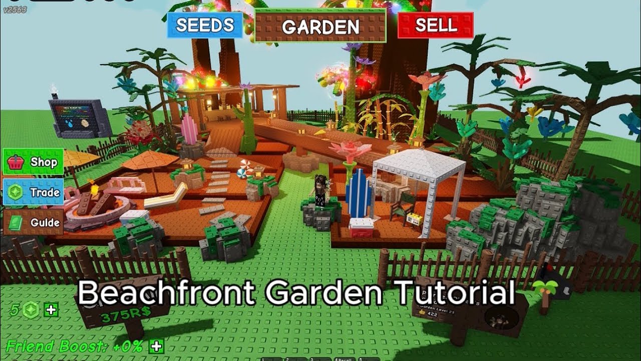 Beachfront Garden Build Tutorial🌴 | Grow A Garden Roblox