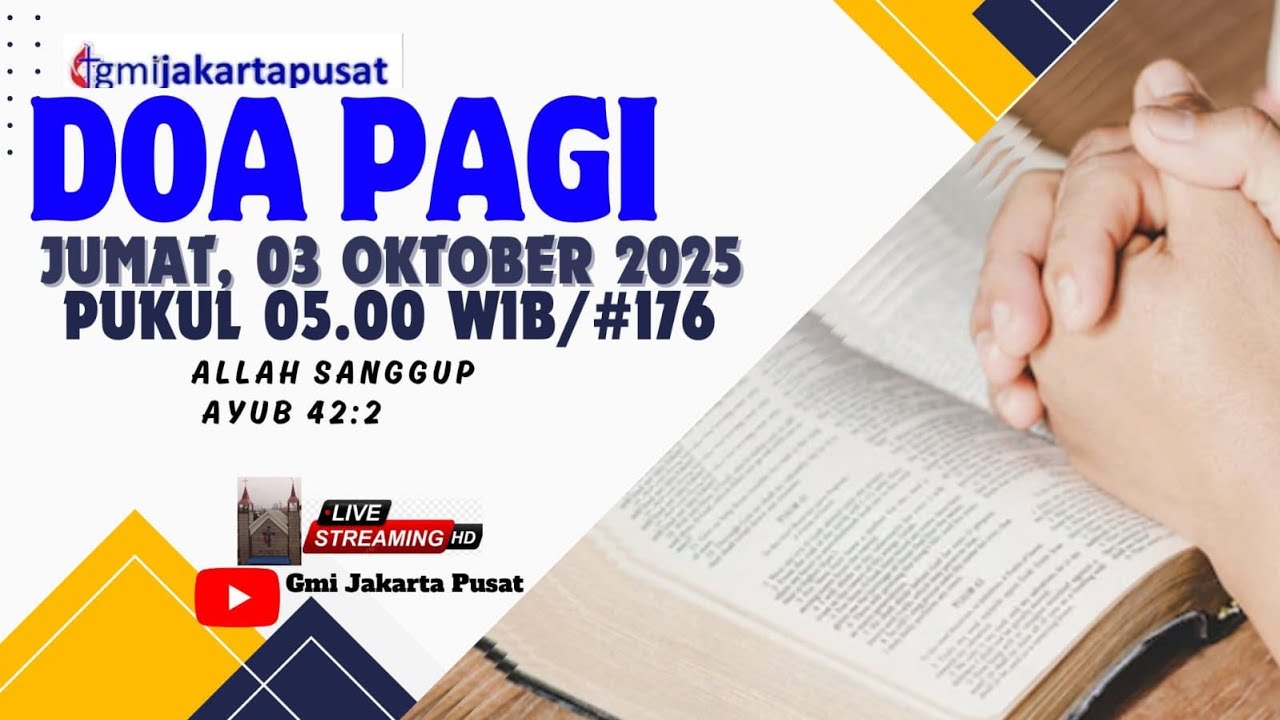 Doa Pagi, Jumat 03 Oktober 2025   Allah Sanggup