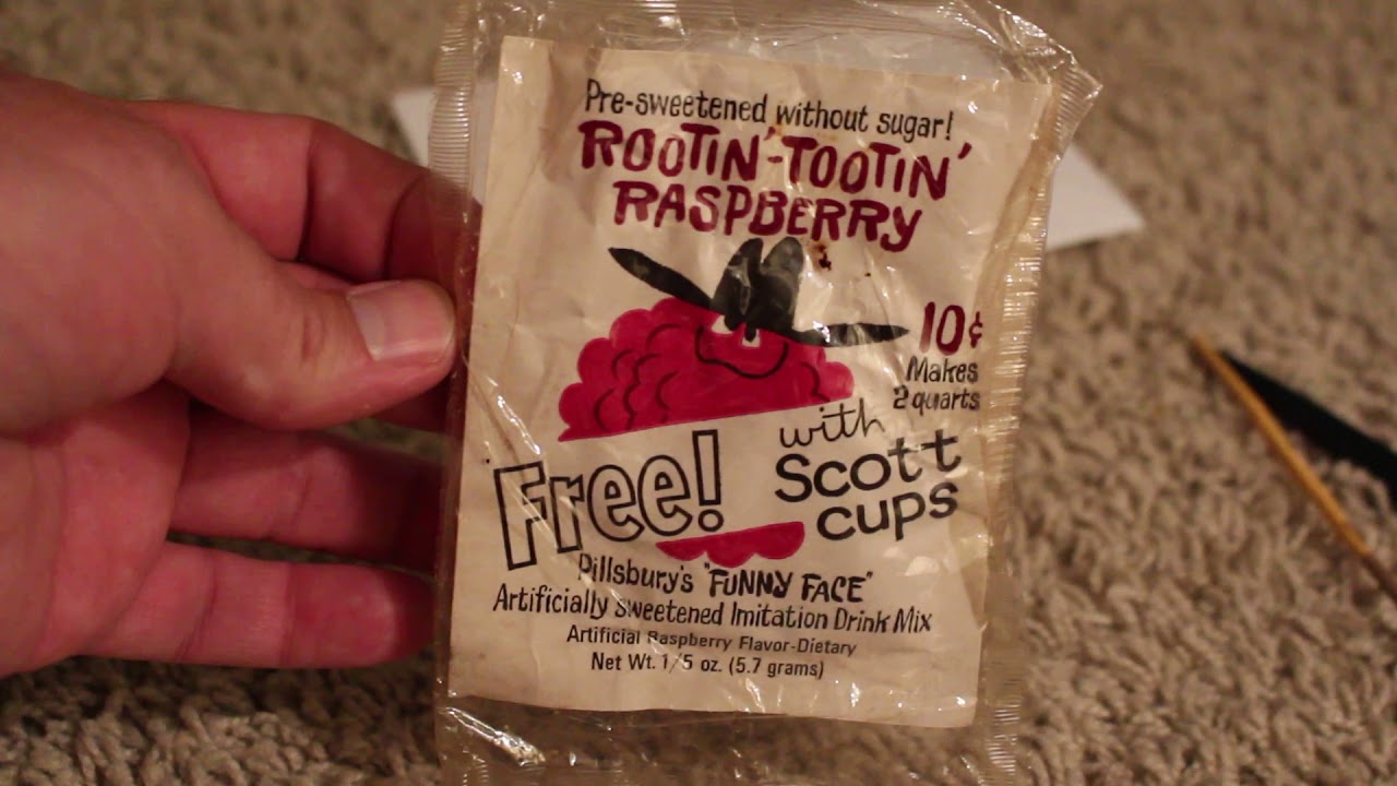 Premium 1968 Pillsbury Funny Face SCOTT CUPS ROOTIN TOOTIN RASPBERRY!