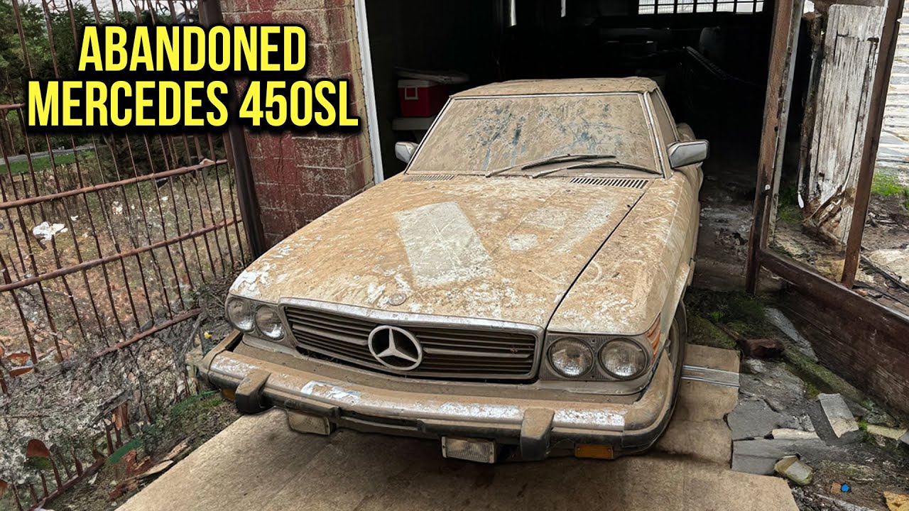 Первая мойка за 20 лет: брошенный в гараже Mercedes 450SL! | Реставрация детейлинга автомобилей