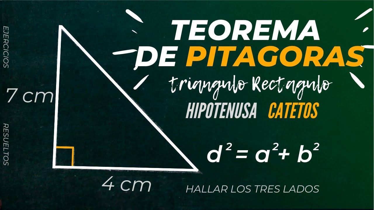 Encontrar la hipotenusa y catetos de un triangulo rectángulo - Teorema de Pitagoras